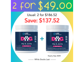 Life Extension DOG Hip & Joints, 90 soft chews x 2